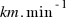 km.min^{-1}