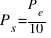 P_s = P_e / 10