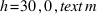 h = 30,0 , text{m}