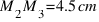 M_{2}M_{3} = 4.5 cm