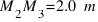M_{2}M_{3} = 2.0~m