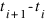 t_{i+1} - t_{i}