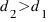 d_{2}>d_{1}