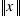delim{vert}{x}{vert}