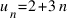 u_n = 2 + 3n