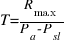 T = R_{max} / {P_a - P_{sl}}