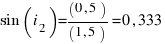 sin(i_2)=(0,5)/(1,5)=0,333