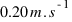 0.20 m.s^{-1}