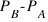 P_B - P_A