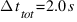 Delta{t}_{tot} = 2.0 s