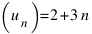 (u_n) = 2 + 3n