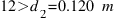 12>d_{2} = 0.120~m