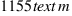 1155  text{m}
