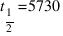 t_{1/2} = 5730