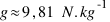 g approx 9,81~N.kg^-1