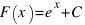 F(x) = e ^ x + C