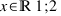 x in bbR \ { 1; 2 }