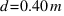 d = 0.40 m
